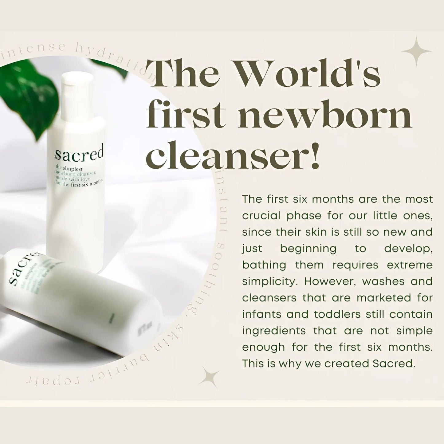 BUNDLE OF 3 | Sacred Newborn Cleanser | Hydrating Plant-based Soap & Shampoo