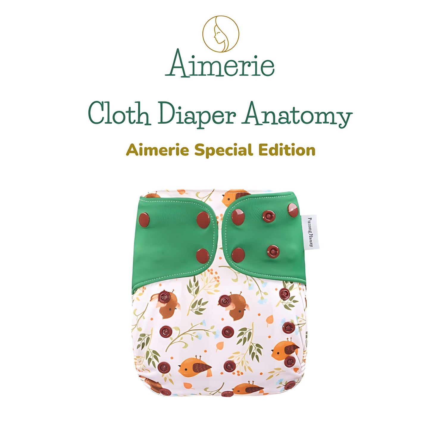 Aimerie Special Cloth Diaper with Newborn Charcoal Insert - 2 Sets