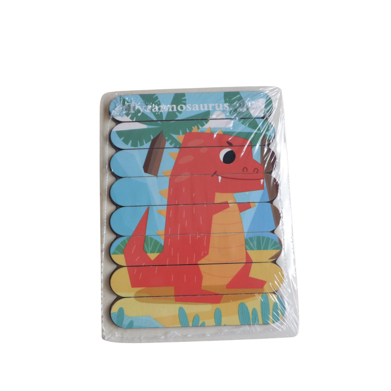 Matmat Lulu Reversible Wooden Popsicle Puzzle Educational Set