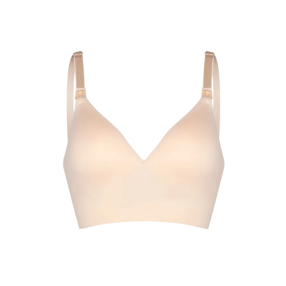 Bosom Buds Maternity Seamless Wireless T Shirt Nursing Bra With Built In Breastpads in Meredith