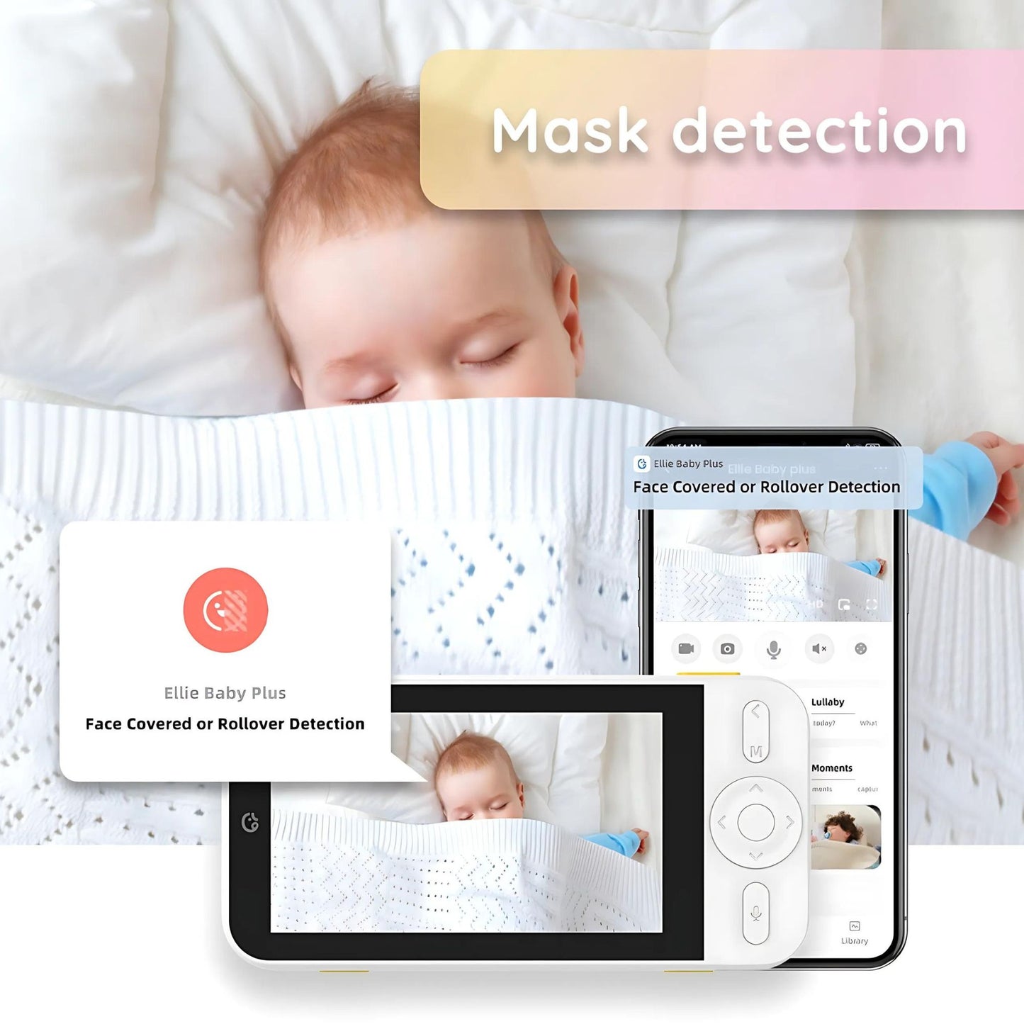 YELLOW | Nizu Ellie Baby Plus | w/ Upgrade Care Screen and Easy to use APP