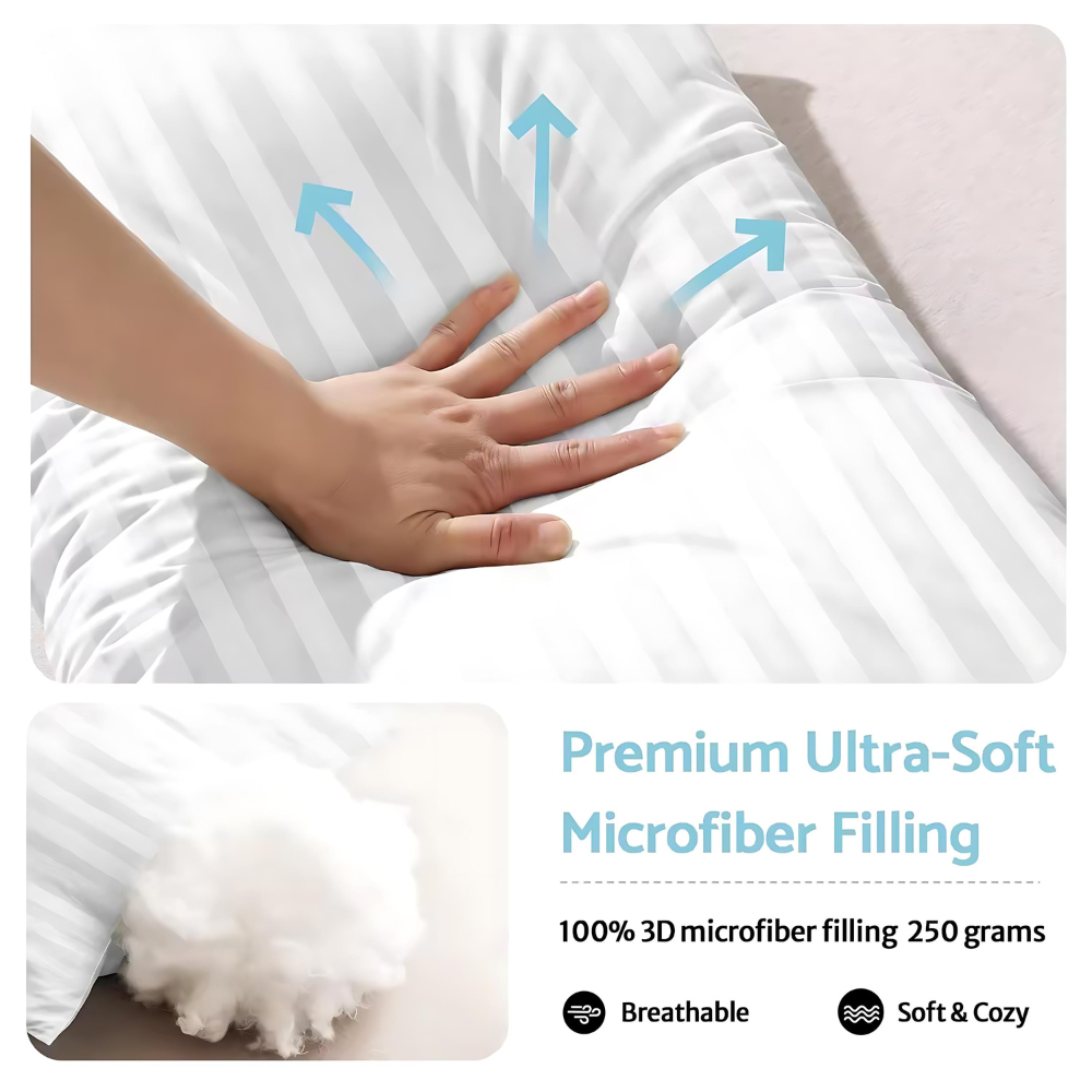 Boodada 100% Cotton Toddler Pillow with Waterproof Pillowcase