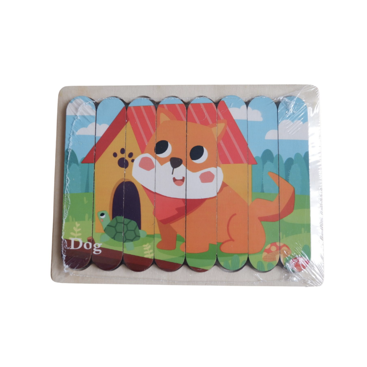 Matmat Lulu Reversible Wooden Popsicle Puzzle Educational Set