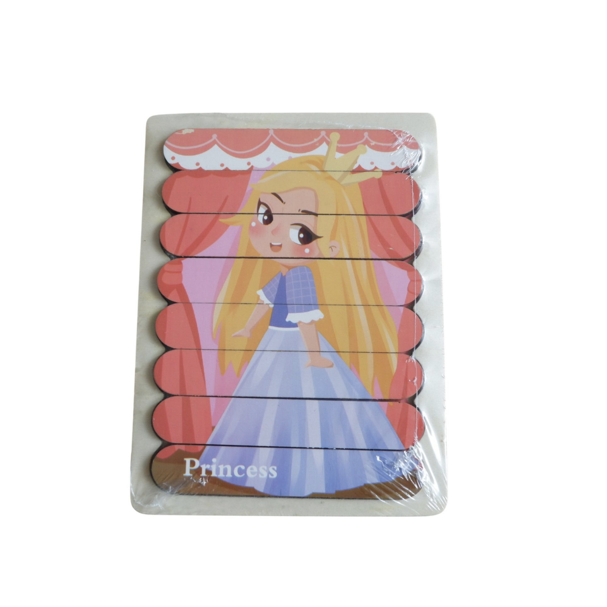 Matmat Lulu Reversible Wooden Popsicle Puzzle Educational Set