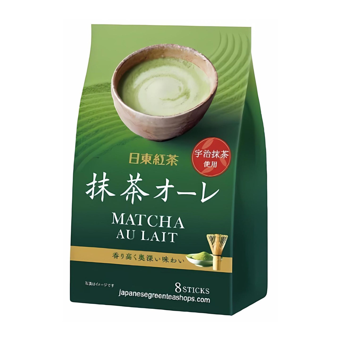 Nittoh Matcha Au Lait Green Tea Latte Powder 8 Sticks (JUNE 2025 EXPIRY)