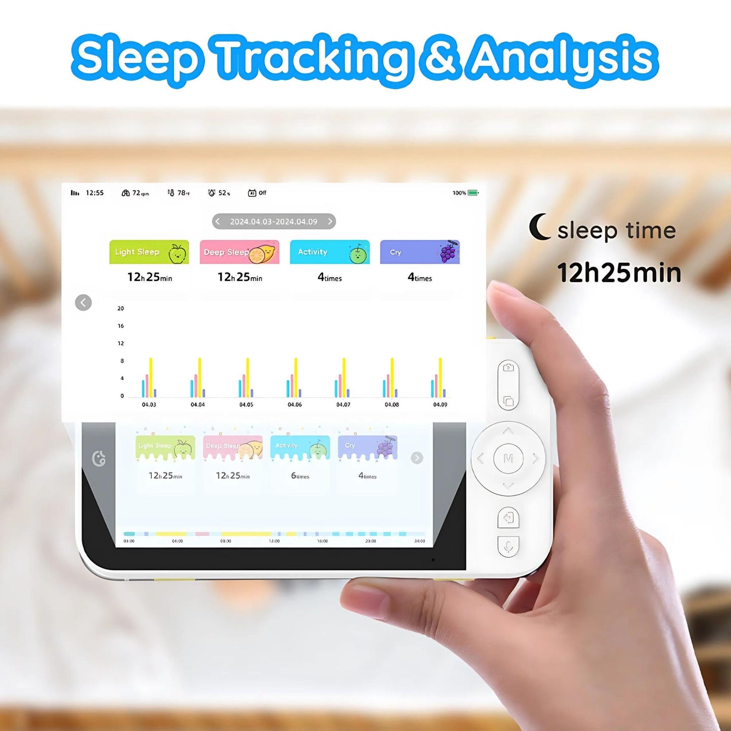 YELLOW | Nizu Ellie Baby Plus | w/ Upgrade Care Screen and Easy to use APP