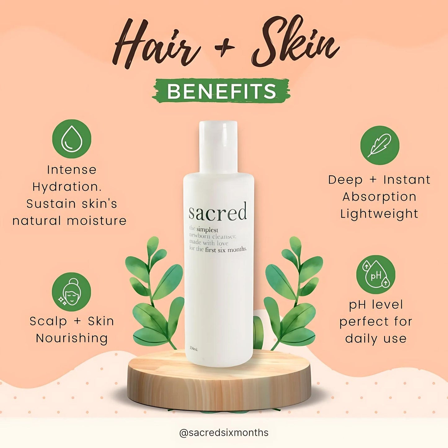 BUNDLE OF 3 | Sacred Newborn Cleanser | Hydrating Plant-based Soap & Shampoo