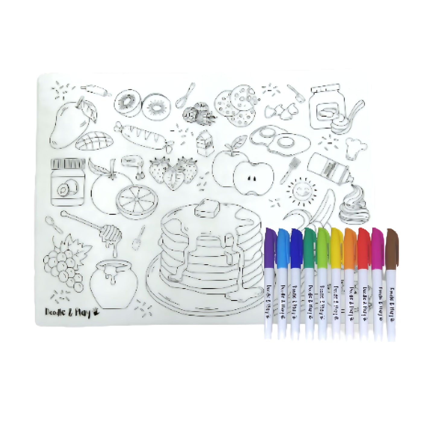 Doodle & Play Reusable Coloring Mat LARGE Set