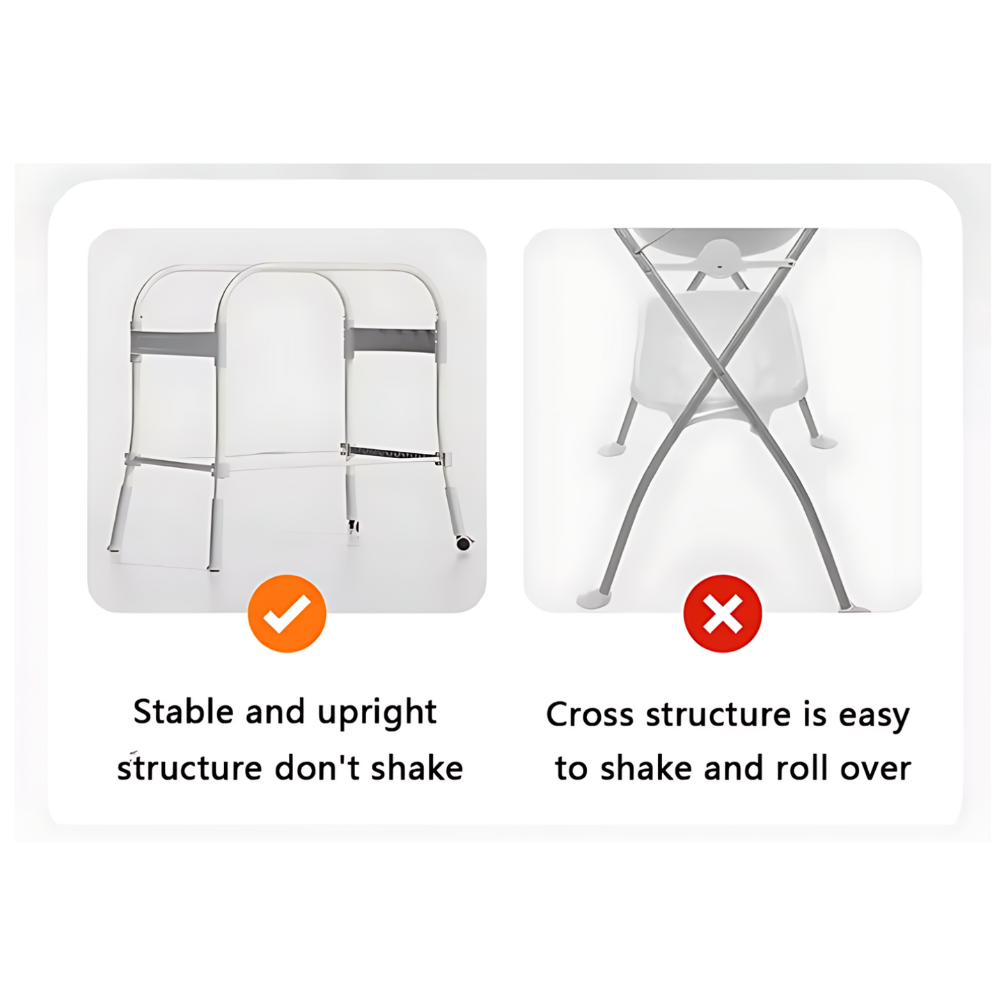 Lalalu Foldable Baby Changing Table with Built-In Bathtub 2-in-1