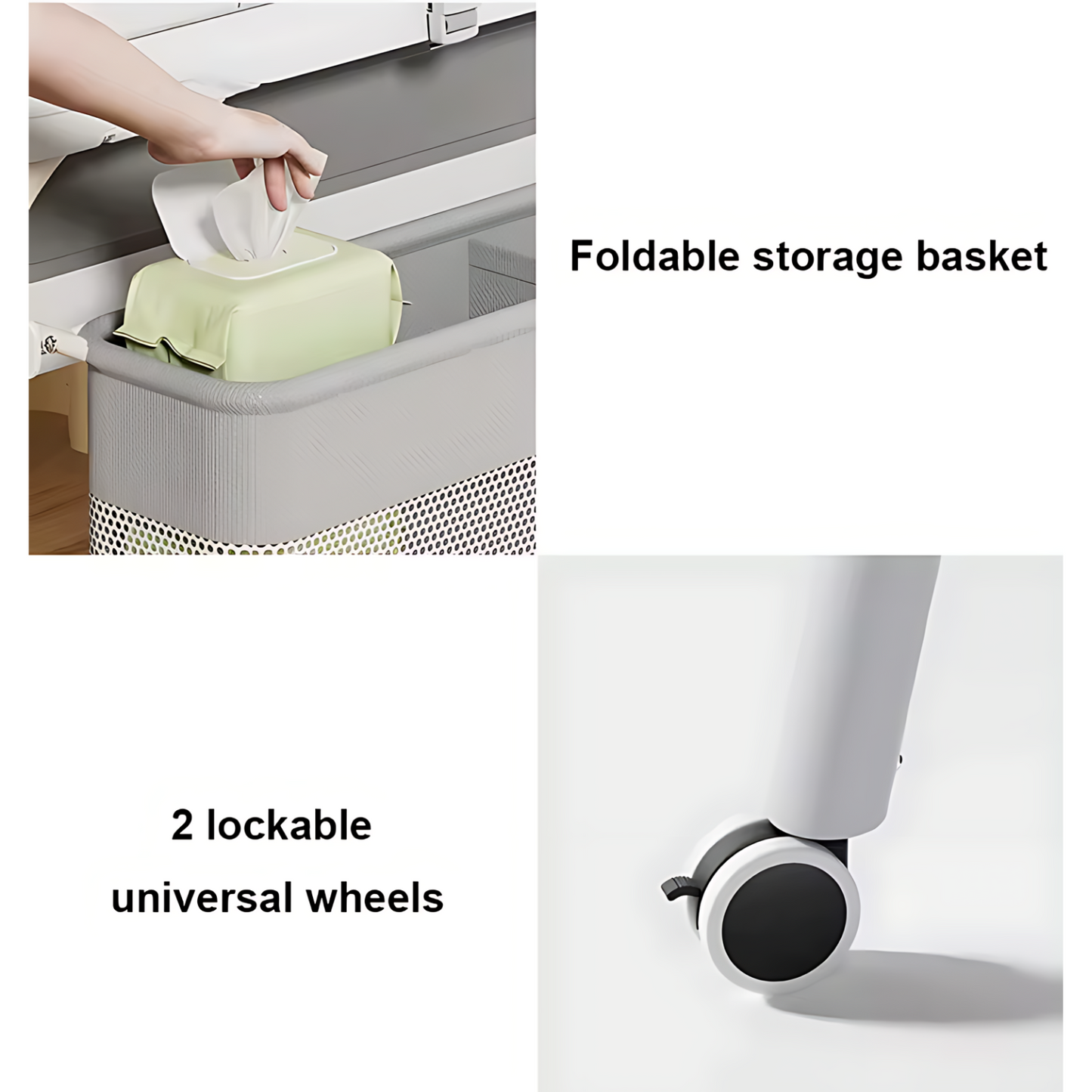 Lalalu Foldable Baby Changing Table with Built-In Bathtub 2-in-1