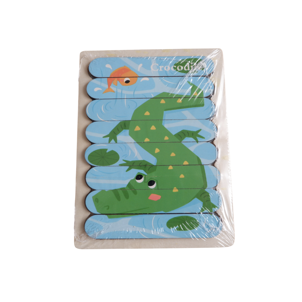 Matmat Lulu Reversible Wooden Popsicle Puzzle Educational Set