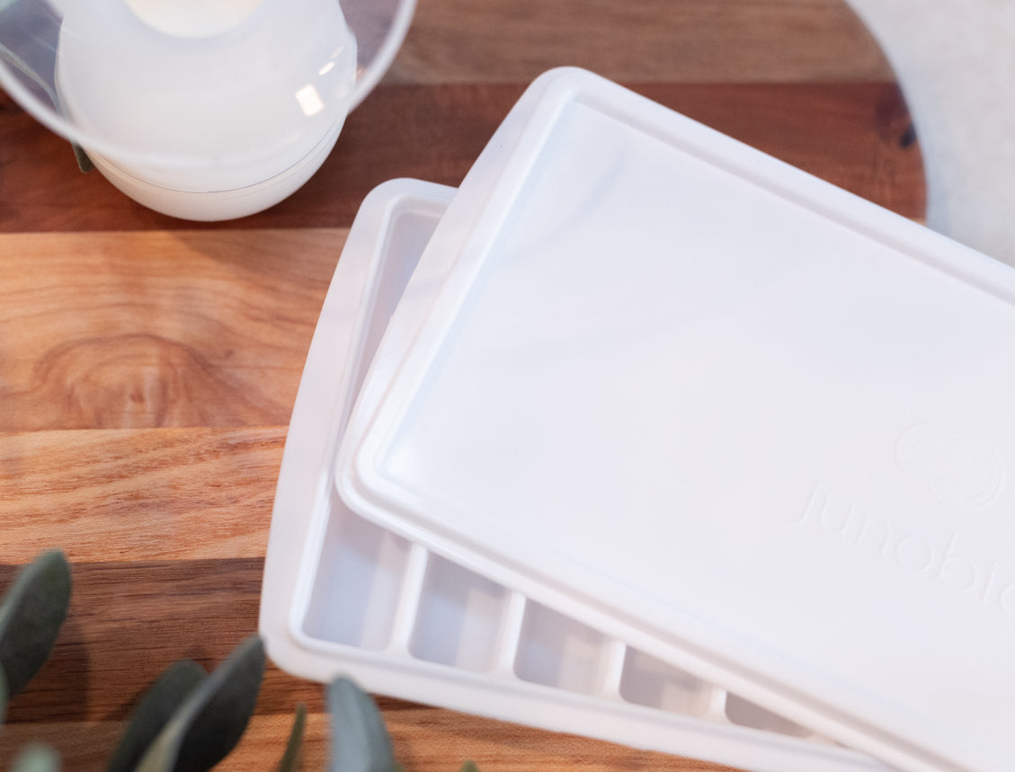 Junobie Milk and Food Storage Tray 10oz - WHITE