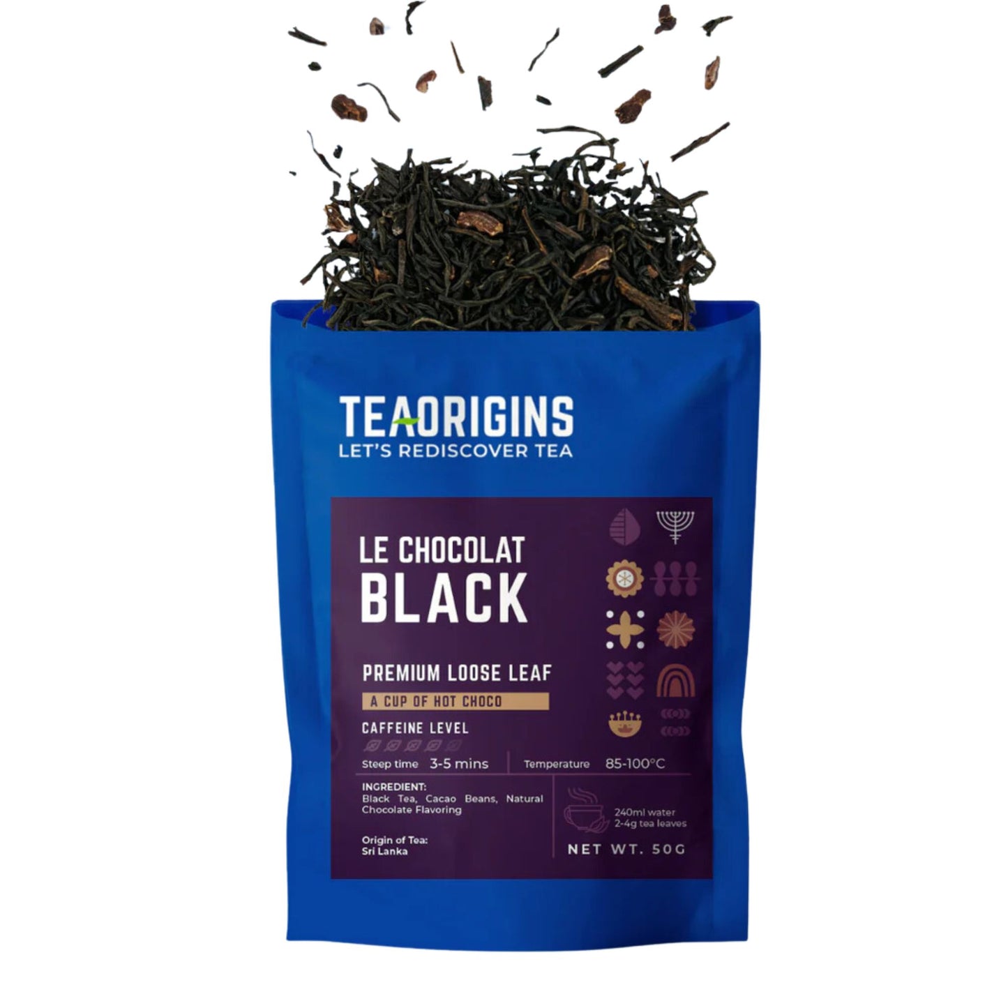 (BUNDLE OF 3) Teaorigins Le Chocolat Black Premium Loose Leaf 50g