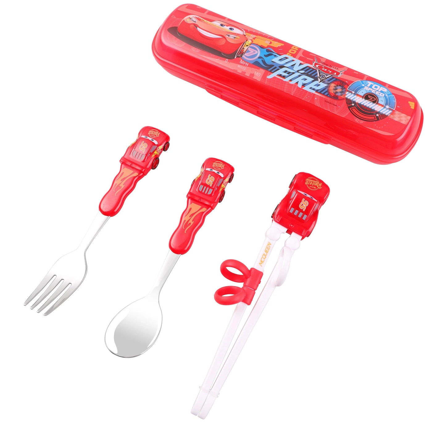 Dish Me Disney Tableware Spoon, Fork & Chopsticks Set with Case