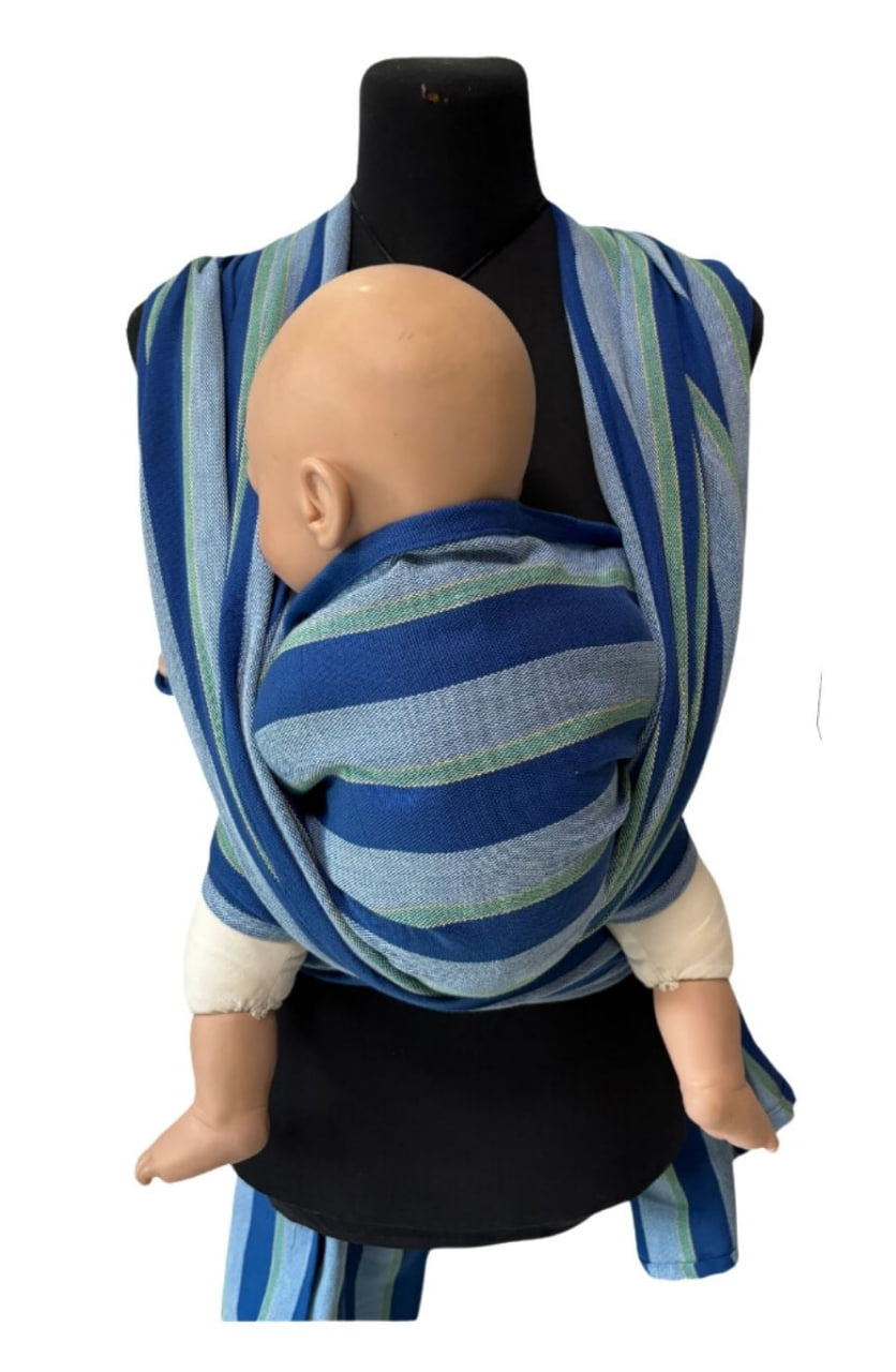 Shadrach Plain Weave Azul Handwoven Baby Wrap