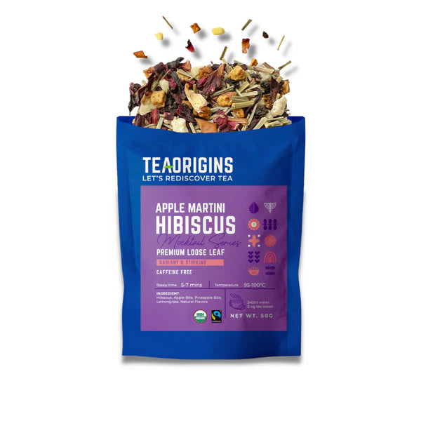 Teaorigins Apple Martini Hibiscus Mocktail Series Premium Loose Leaf 50g