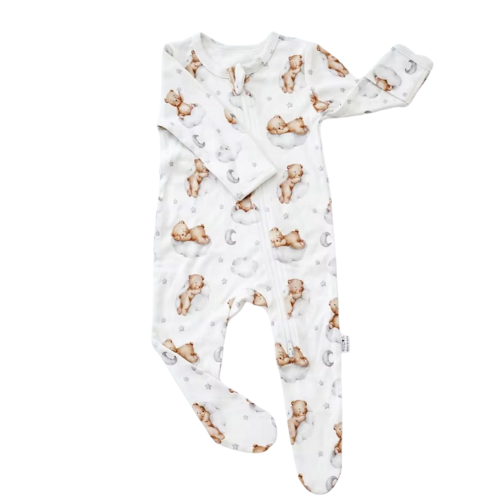 Snooze Avenue Footed Baby Rompers in Bamboo Fabric