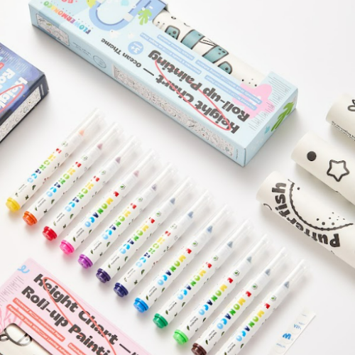 Flower Monaco Height Chart Roll Up Painting