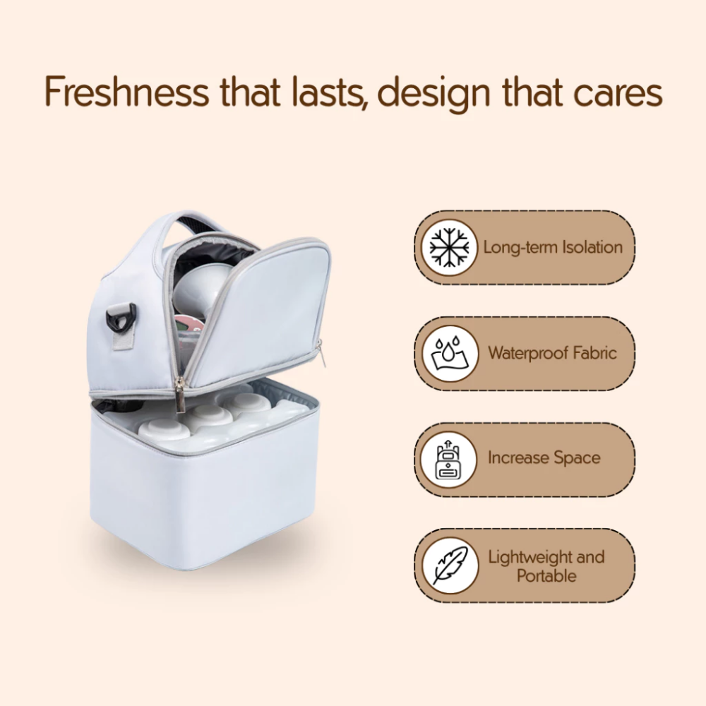 Lunabebe by Mama Blends Two-Layer Breastpump Thermal Cooler Bag