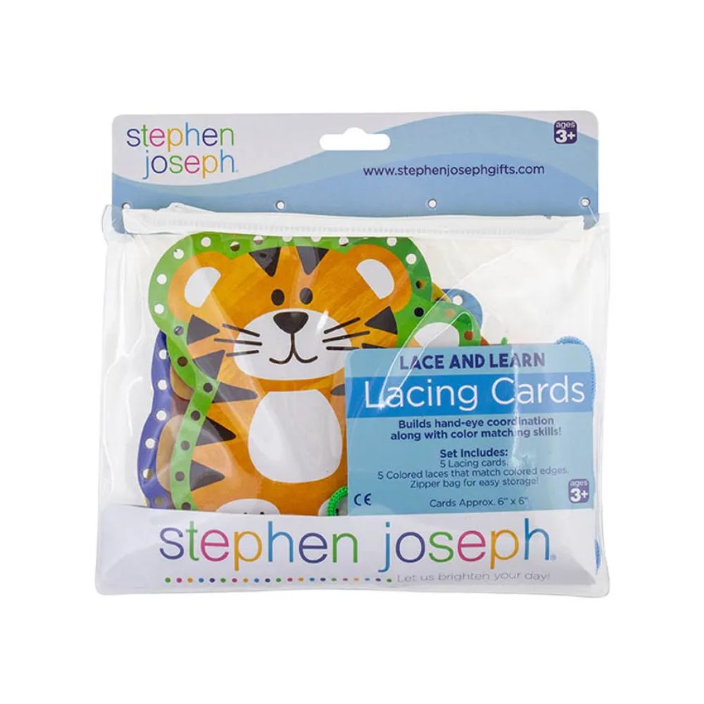 Stephen Joseph Lacing Cards Toys for Kids 3years and Above