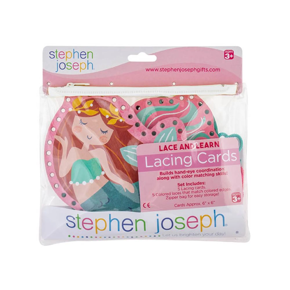 Stephen Joseph Lacing Cards Toys for Kids 3years and Above