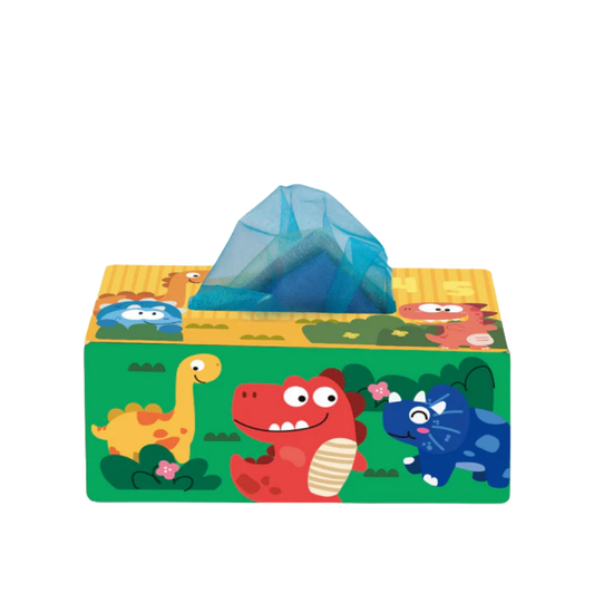 Kodomo Infant Sensory Tissue Box Dino Toy