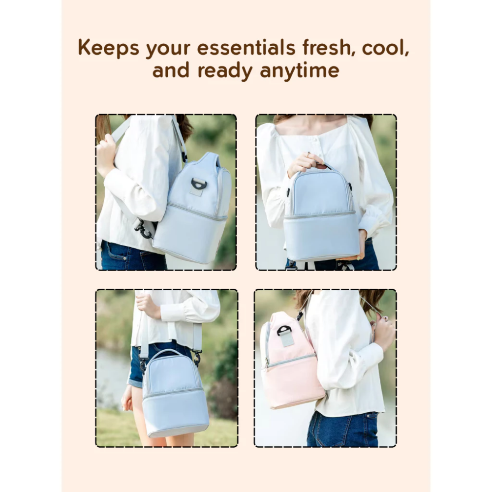 Lunabebe by Mama Blends Two-Layer Breastpump Thermal Cooler Bag