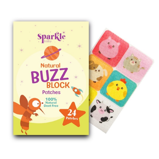 Sparkle Natural Buzz Block Patches 100% Natural Deet-free Bundle of 3