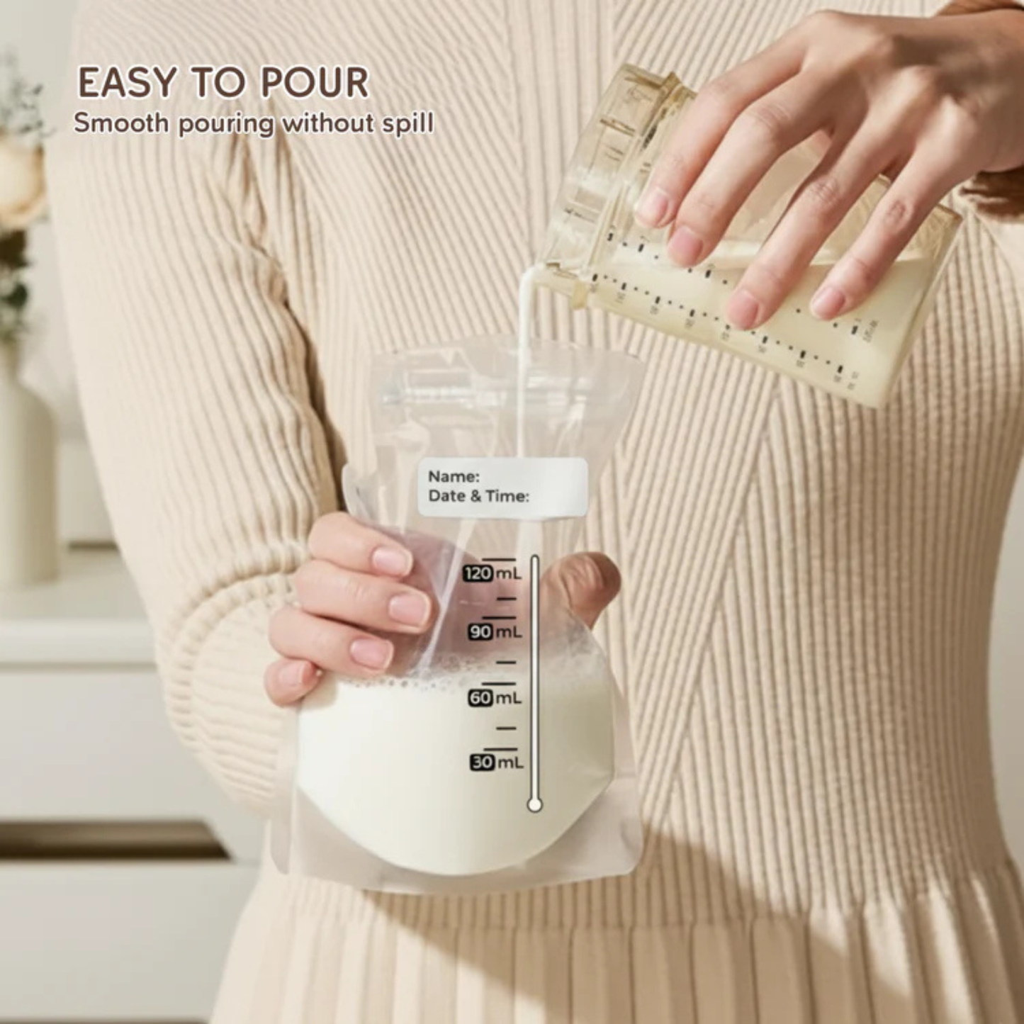 Lunabebe Transparent Breastmilk Storage Bags 120 ML - 30s