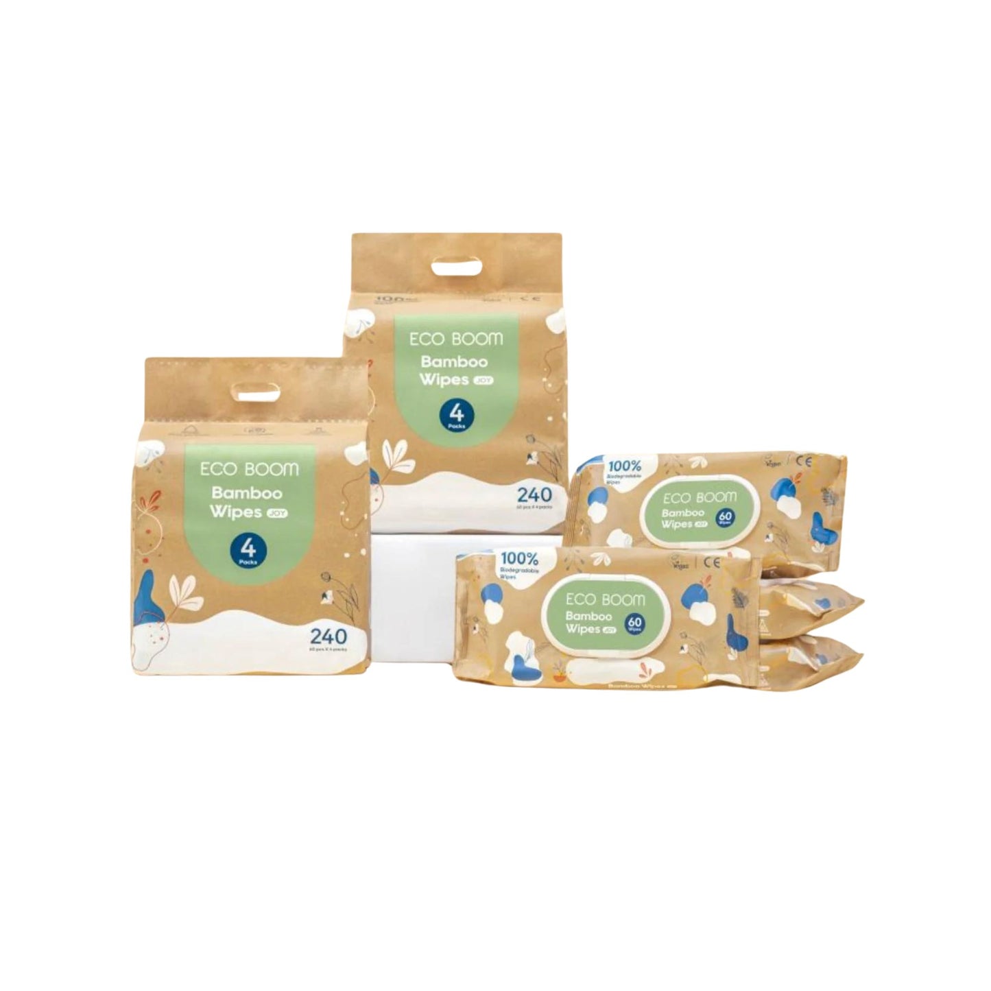 Eco Boom 100% Biodegradable Bamboo Wipes