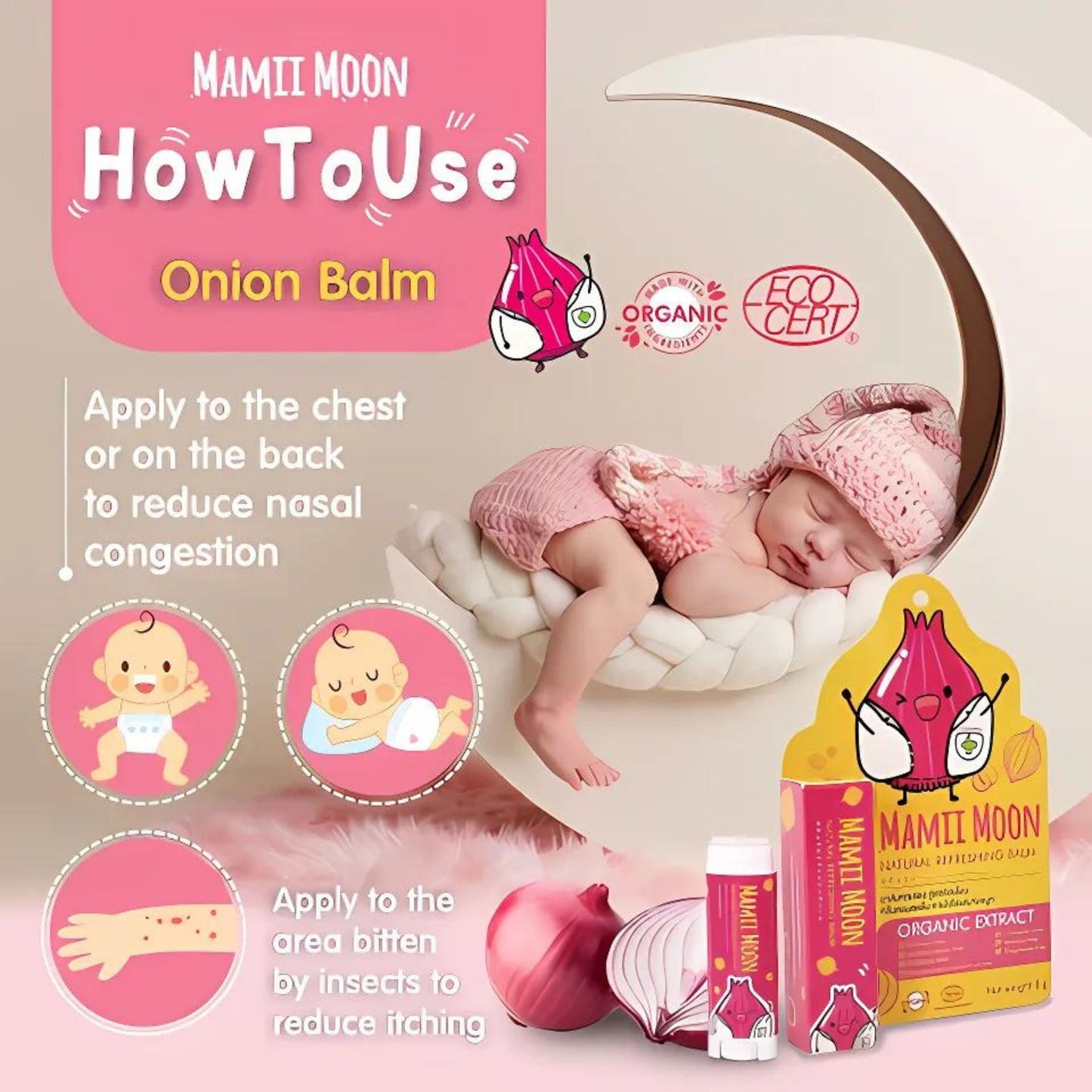 Mamii Moon Natural Refreshing Red Onion Balm 12G