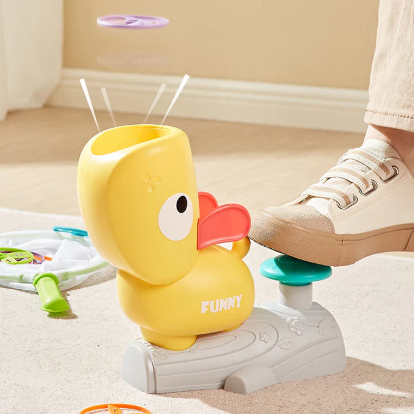 Little Fat Hugs Duck Flying Disc | Yellow