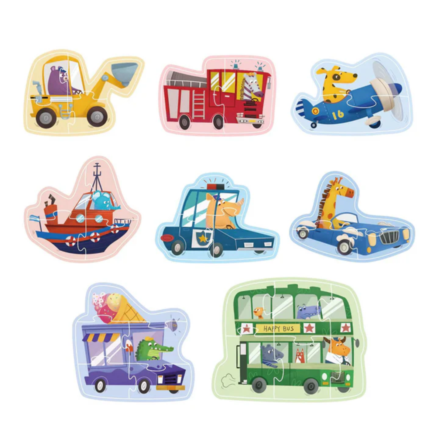 Little Fat Hugs Vehicle Jigsaw Puzzle