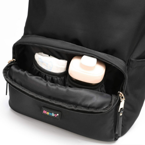 Mambo Baby Nylon Waterproof Multipocket Diaper Bag