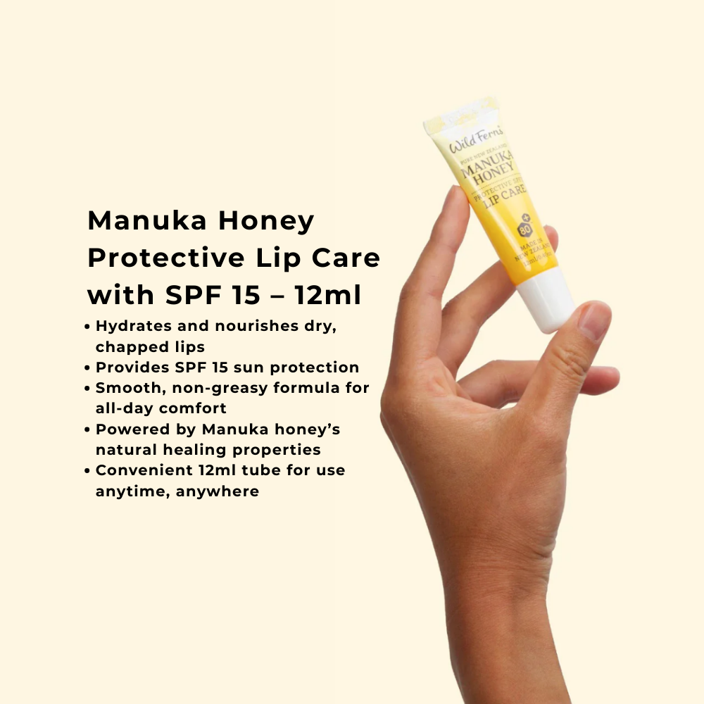 Wild Ferns Manuka Honey Protective Lip Care with SPF 15 (12ml)