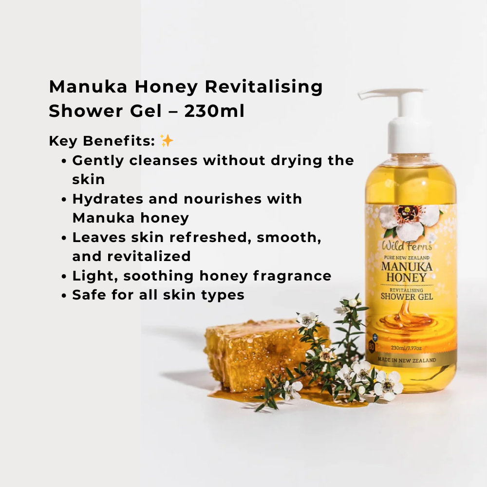 Wild Ferns Manuka Honey Revitalising Shower Gel (230ml)