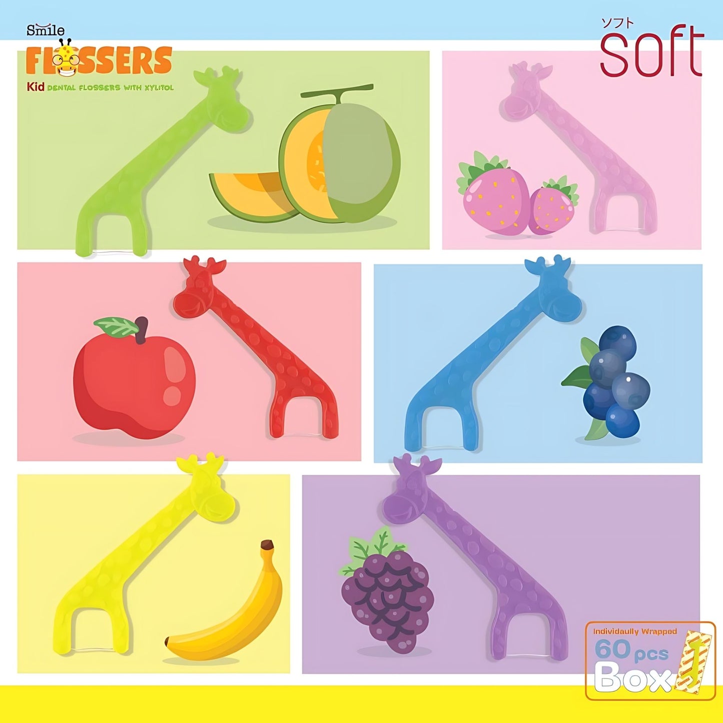 Soft Smile Dental Kids Flossers (Soft Flossers Box)