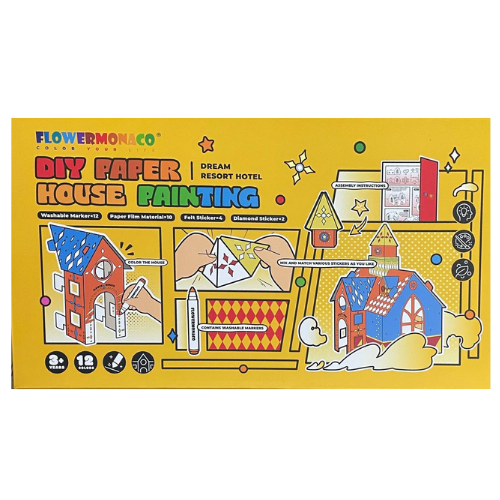 Flower Monaco DIY Paper House Painting