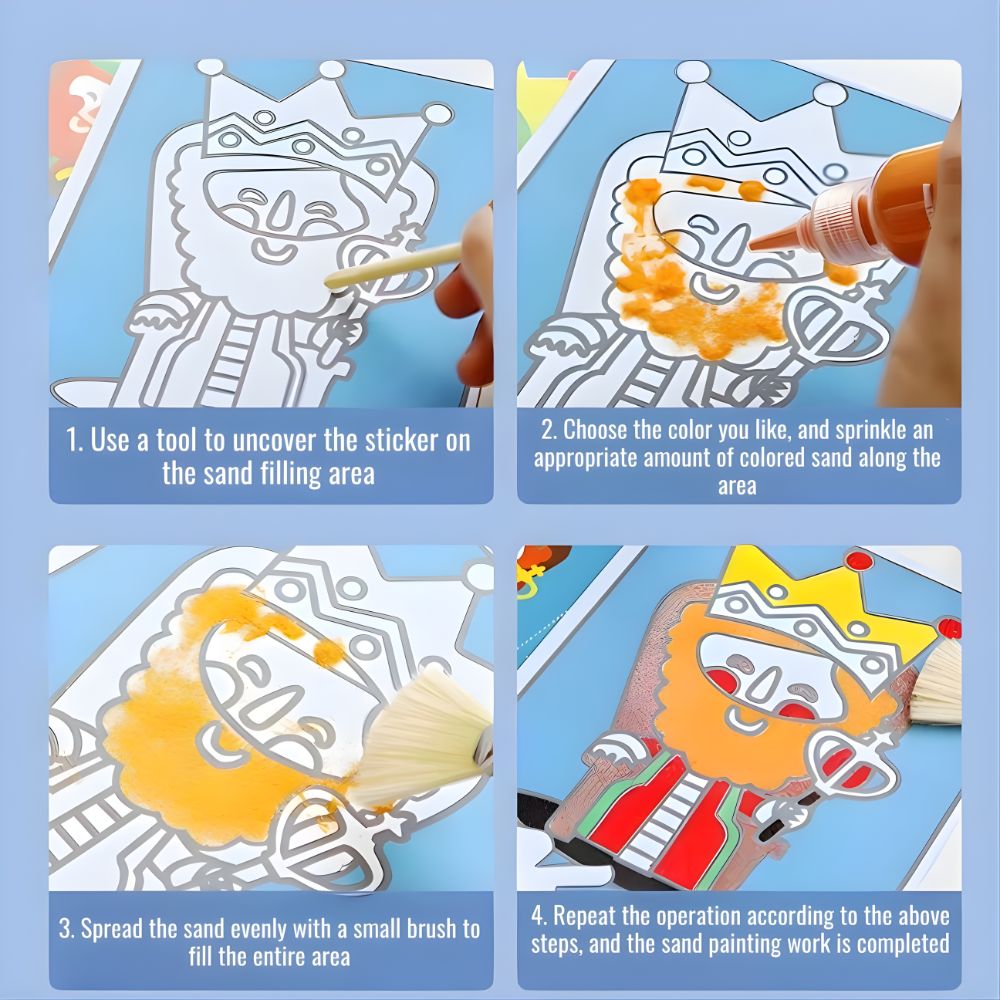 Mr. Toys Sand Painting Artist Kit | Creative DIY Sand Art Set for Kids