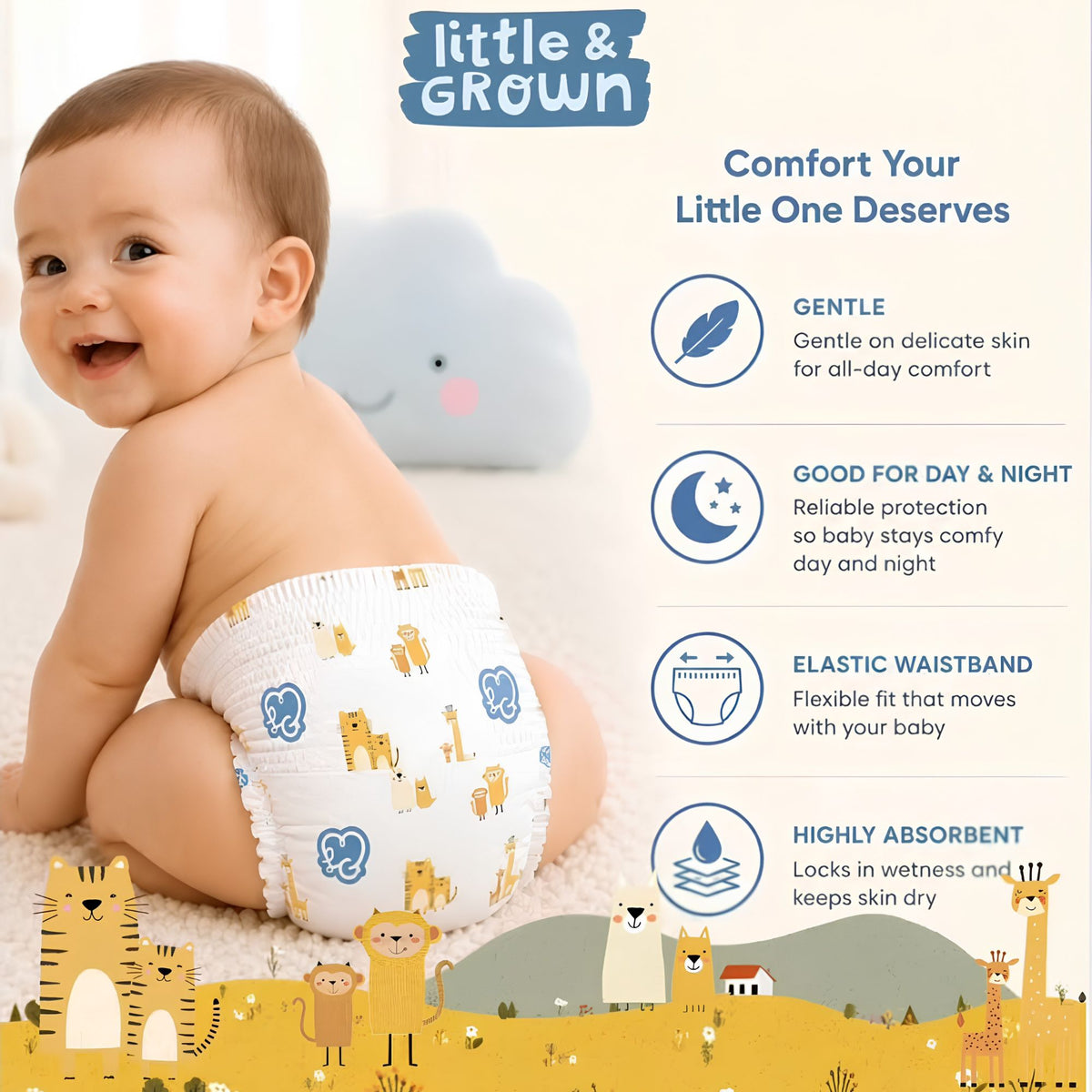 Little & Grown Pull Up Diapers 30's