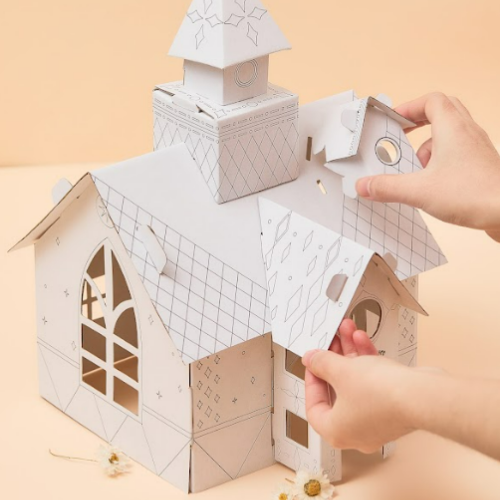 Flower Monaco DIY Paper House Painting