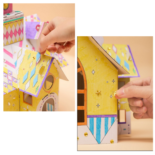 Flower Monaco DIY Paper House Painting