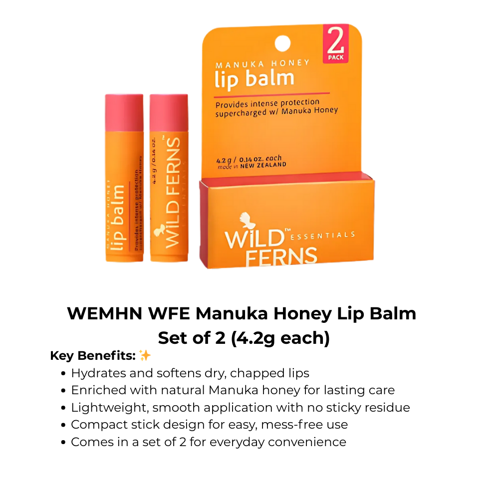 Wild Ferns Essentials Manuka Honey Lip Balm (Set Of 2)