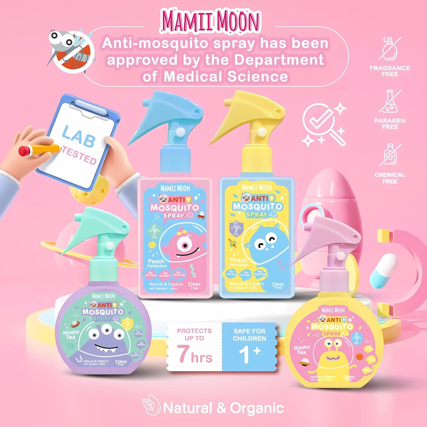 PEACH BLUE | Mamii Moon Anti-Mosquito Spray 120ml