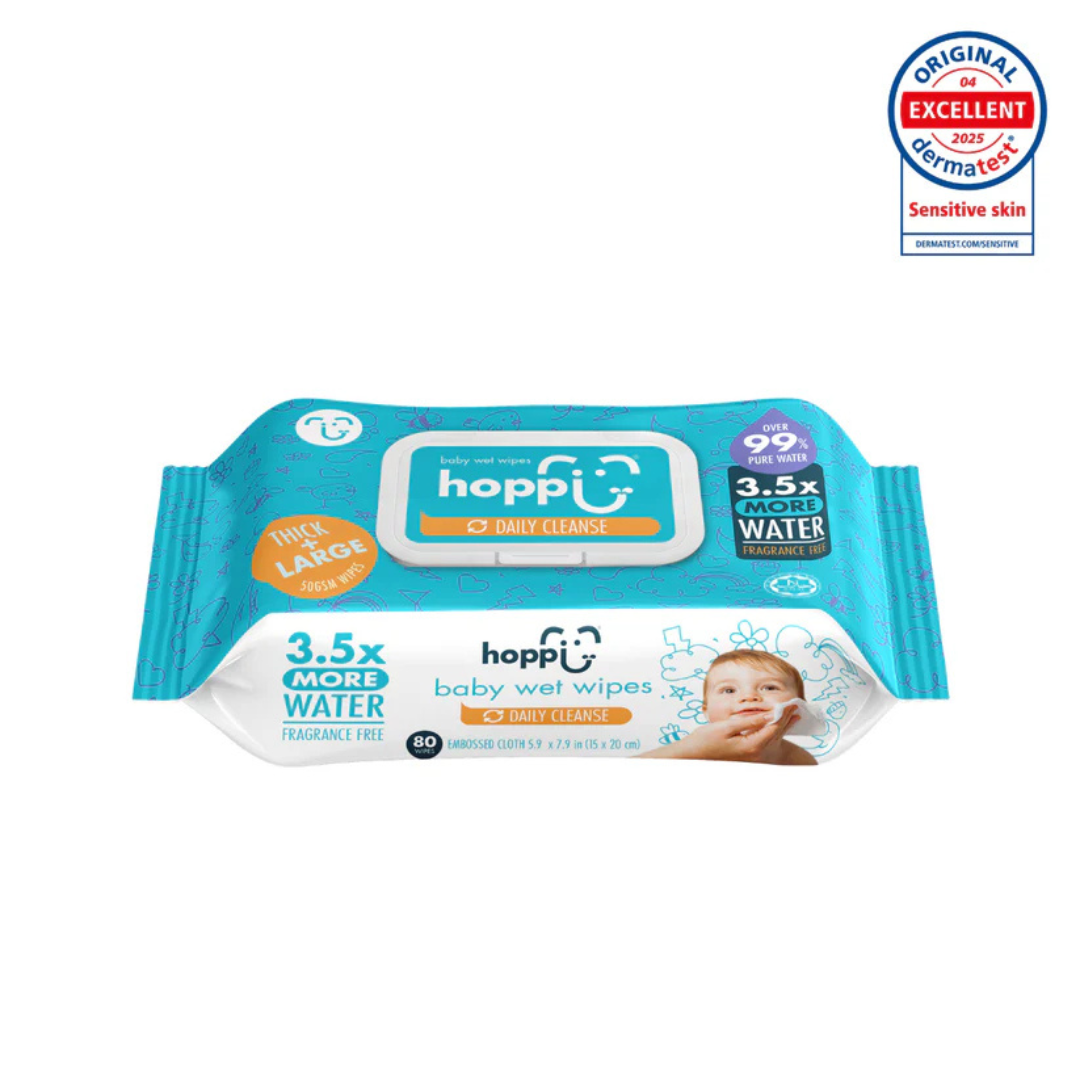 Hoppi Baby Wet Wipes (80 Wipes)