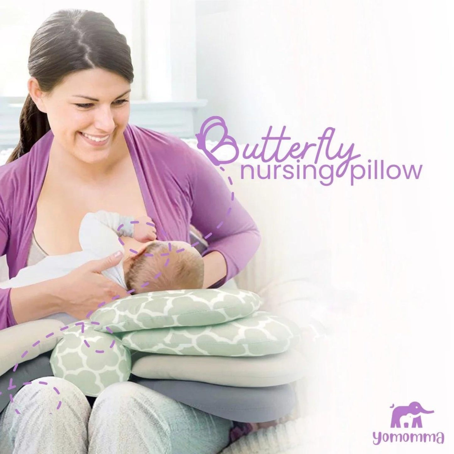 Yomomma Butterfly Nursing Pillow