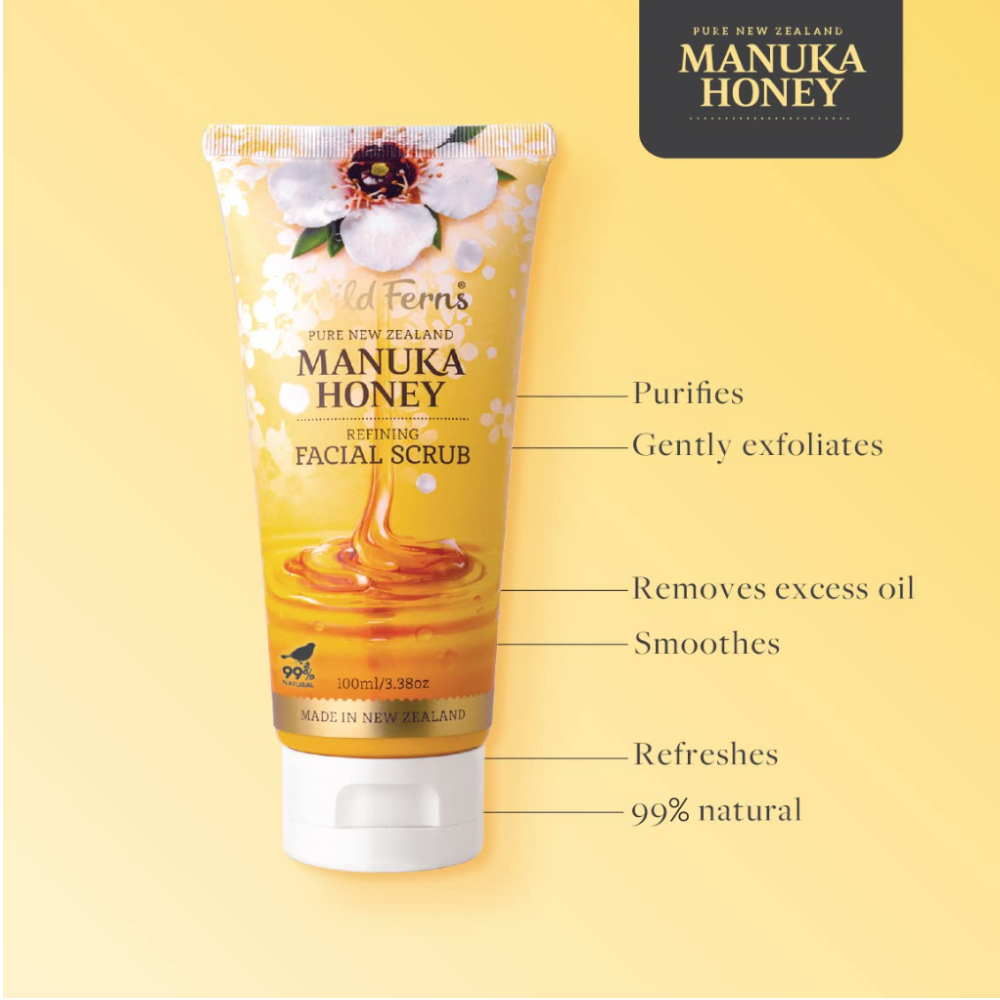 Wild Ferns Manuka Honey Facial Scrub (100ml)