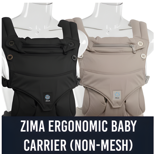 Zima NON-MESH GRAY Ergonomic Baby Carrier Suitable for Newborns - Toddlers (up to 20kg) I Safety-tested, Can be worn up to 45inch Waistline