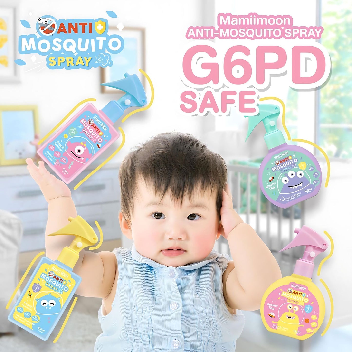 PEACH BLUE | Mamii Moon Anti-Mosquito Spray 120ml