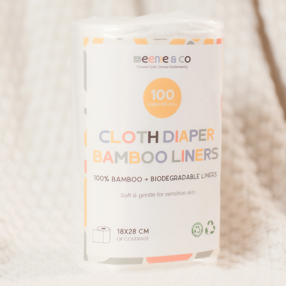 Meenie & Co 100% Plant Based Biodegradable Cloth Diaper Liners